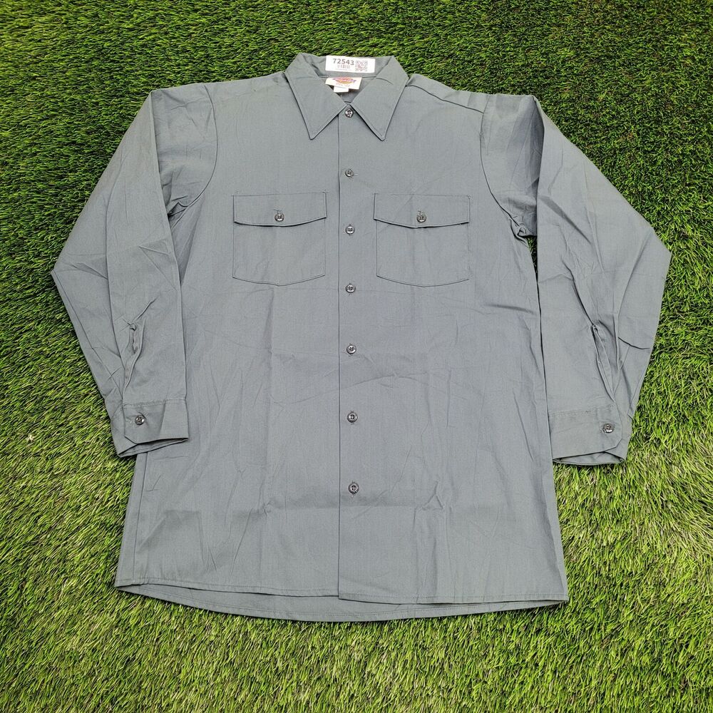 Vintage DICKIES Button Shirt Medium 22x31 Faded Baggy USA